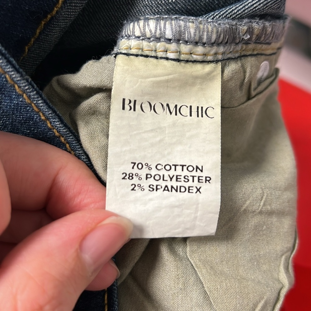 BloomChic Blue Flare Wide Leg Jeans - Picture 10 of 11